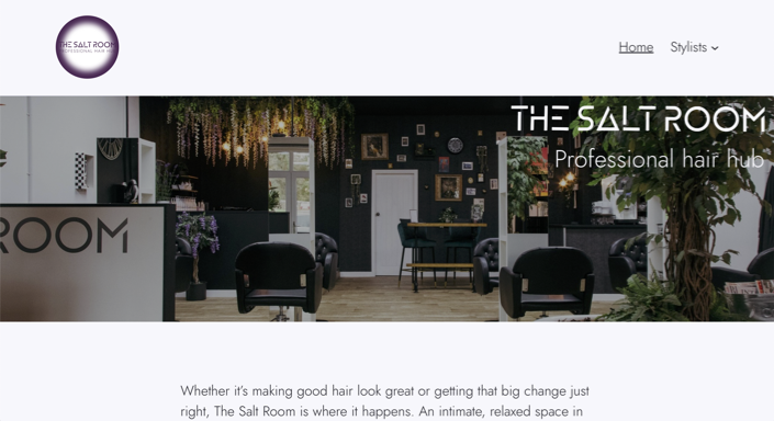 The Salt Room website homepage
